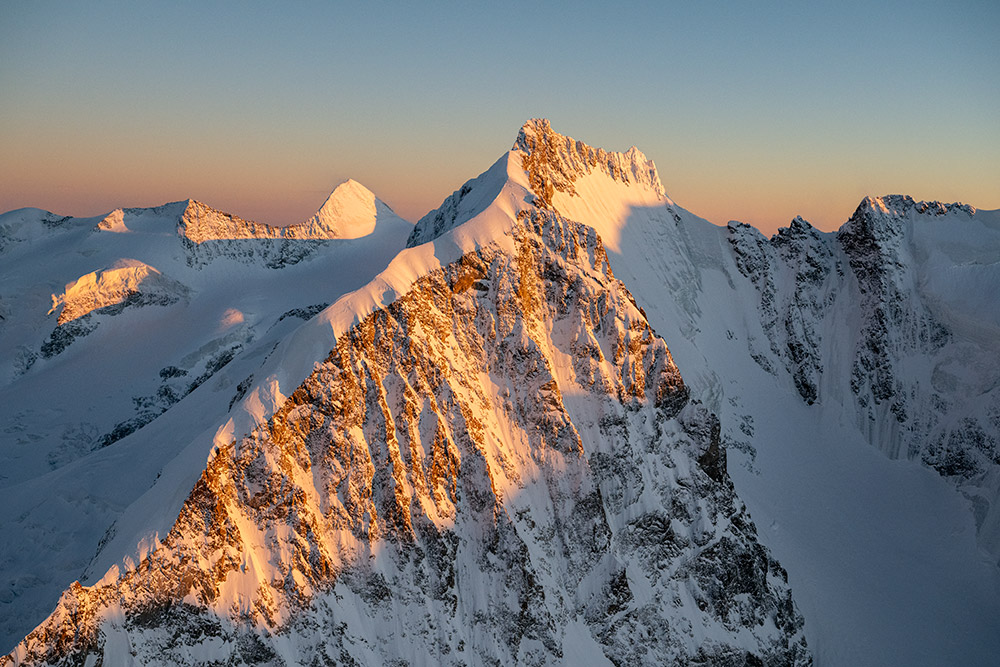 engadin bernina biancograt pizbianco pizbernina sonnenuntergang luftaufnahme marcorubin_pix photoworks