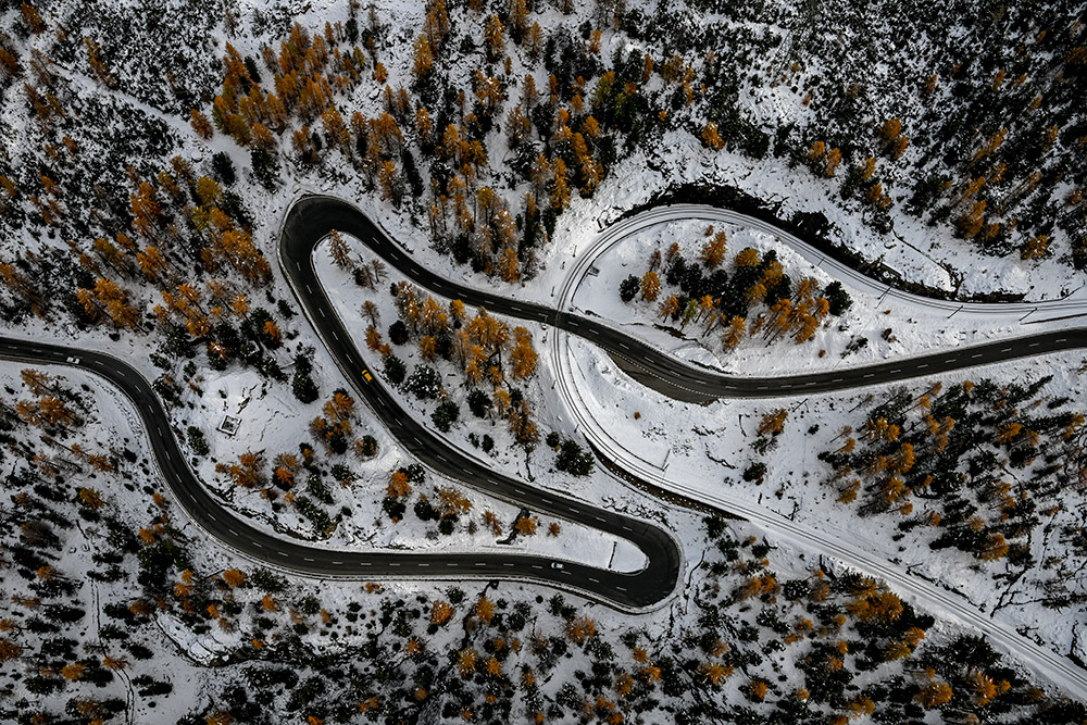 engadin bernina montebello rhb herbst winter schnee luftaufnahme marcorubin_pix photoworks