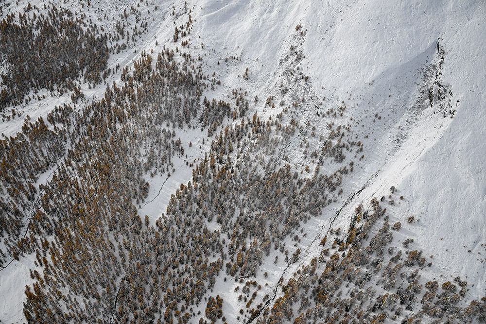 engadin laerchen herbst winter schnee luftaufnahme marcorubin_pix photoworks